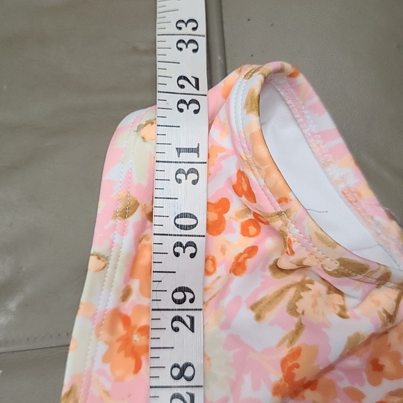 Kona Sol Womens One-Shoulder One Piece Swimsuit Orange Floral Bra Sz 20W EUC - Picture 12 of 12
